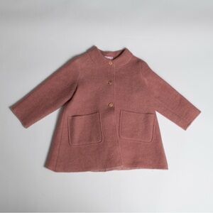 La Coqueta Pink Henrietta Wool Coat